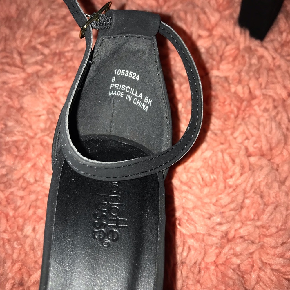WORN ONCE Charlotte Russe black heels sz 8 - Picture 4 of 5